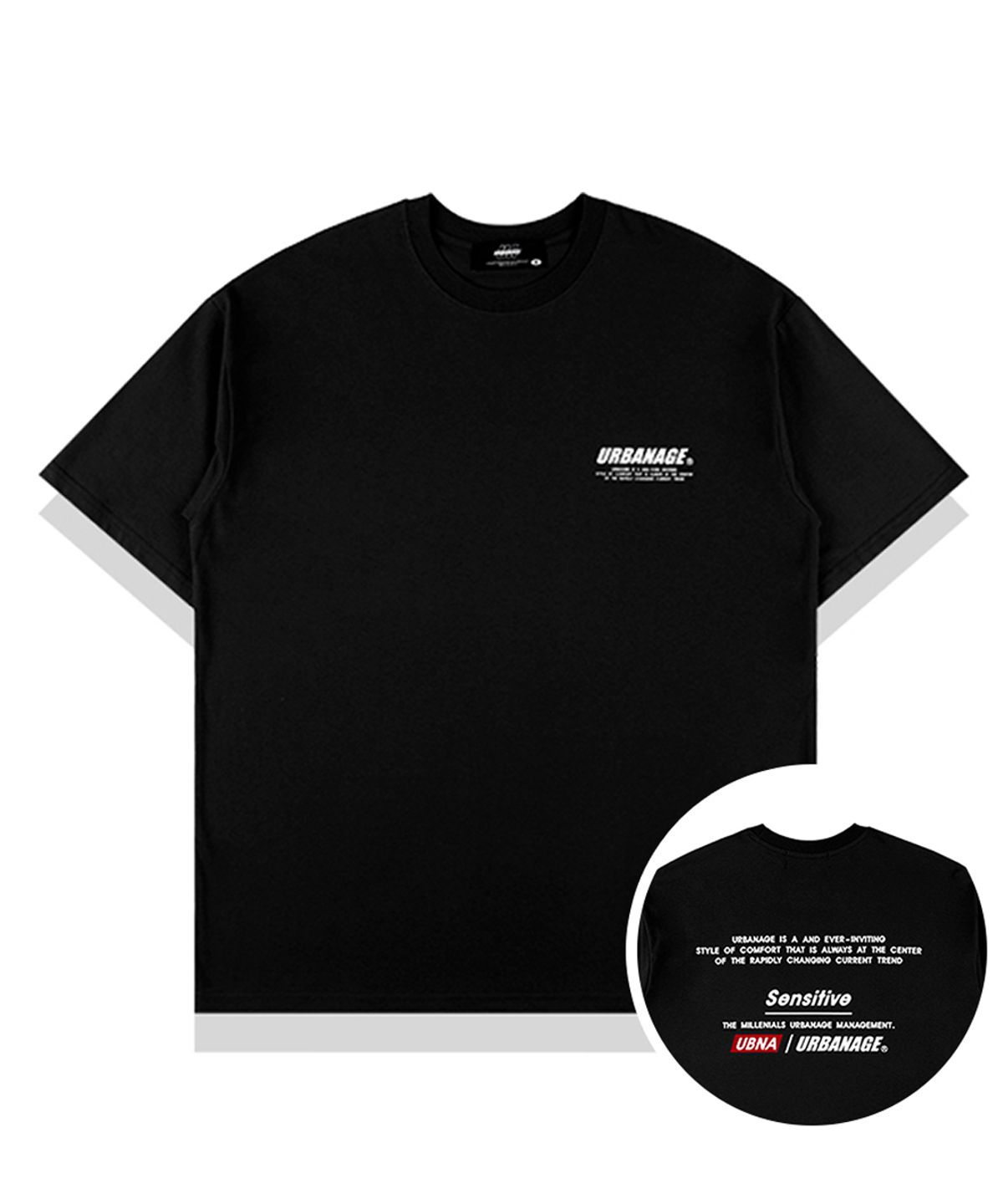 어반에이지(URBANAGE) [2PACK] 뉴트로 시그니쳐 오버 반팔(3 Color)