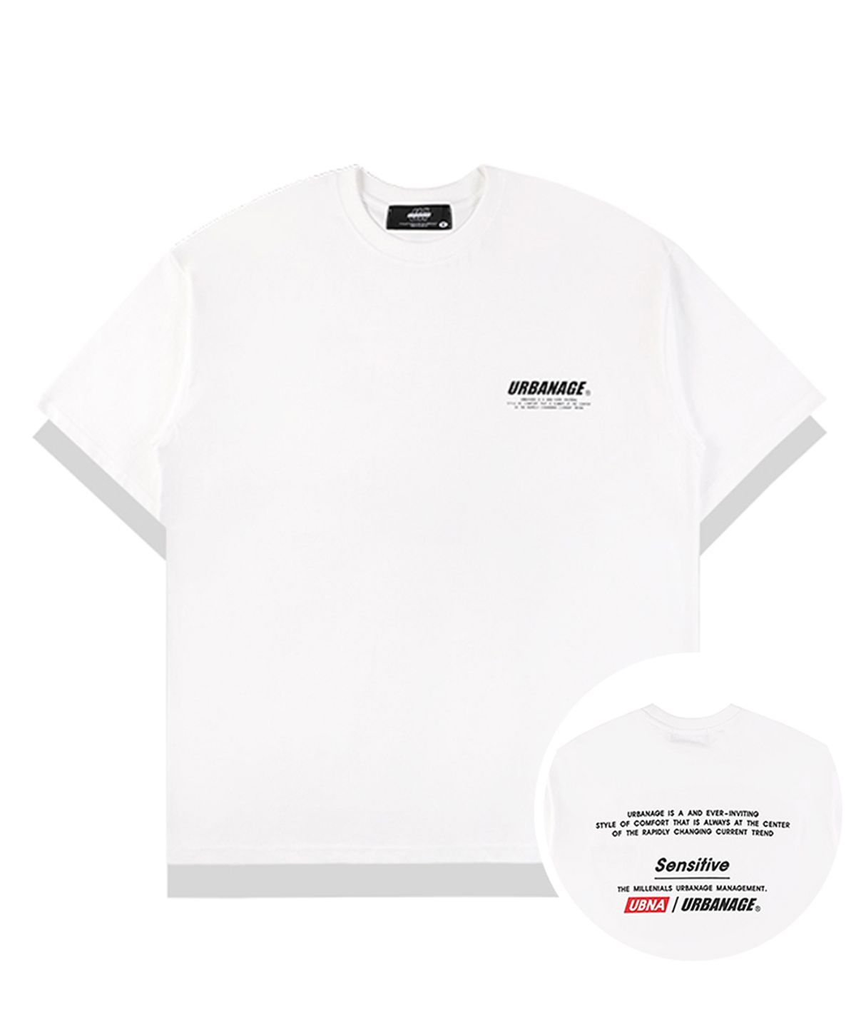 어반에이지(URBANAGE) [2PACK] 뉴트로 시그니쳐 오버 반팔(3 Color)