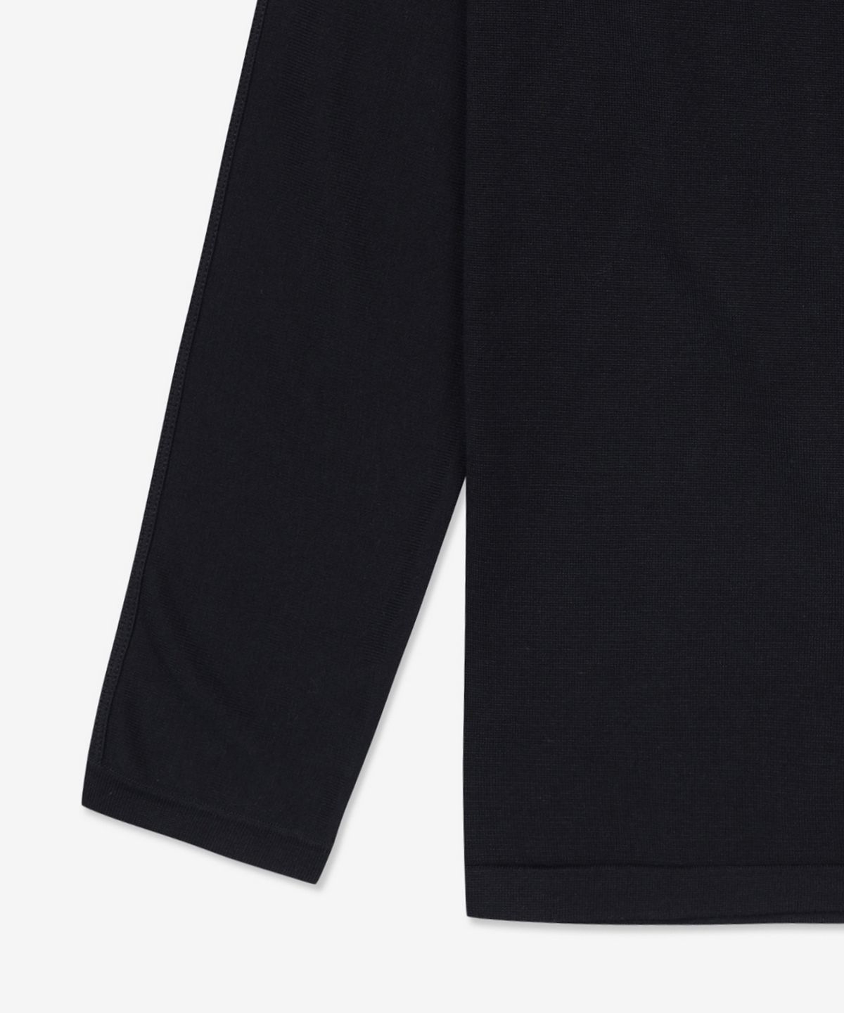 스톤아일랜드(STONE ISLAND) 남성 쉐도우 프로젝트 와펜 패치 라운드 니트 - 블랙 / 77195061SV0029