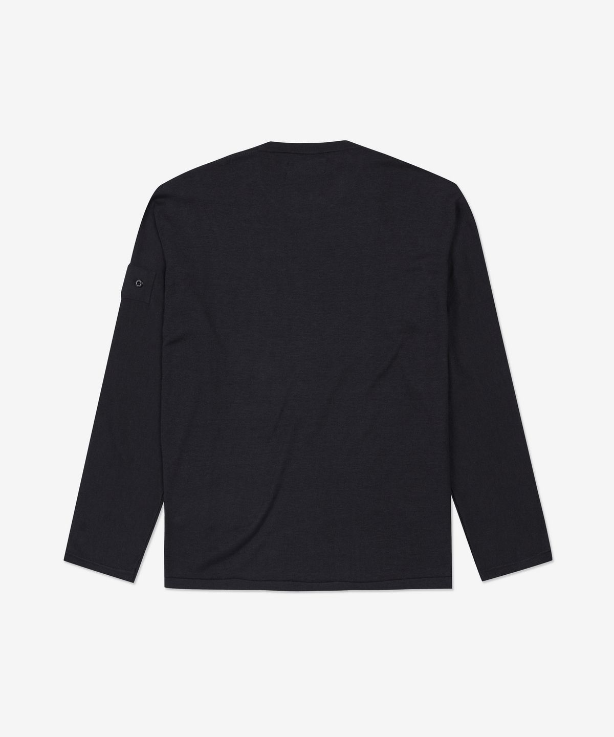 스톤아일랜드(STONE ISLAND) 남성 쉐도우 프로젝트 와펜 패치 라운드 니트 - 차콜 / 77195061SV0079