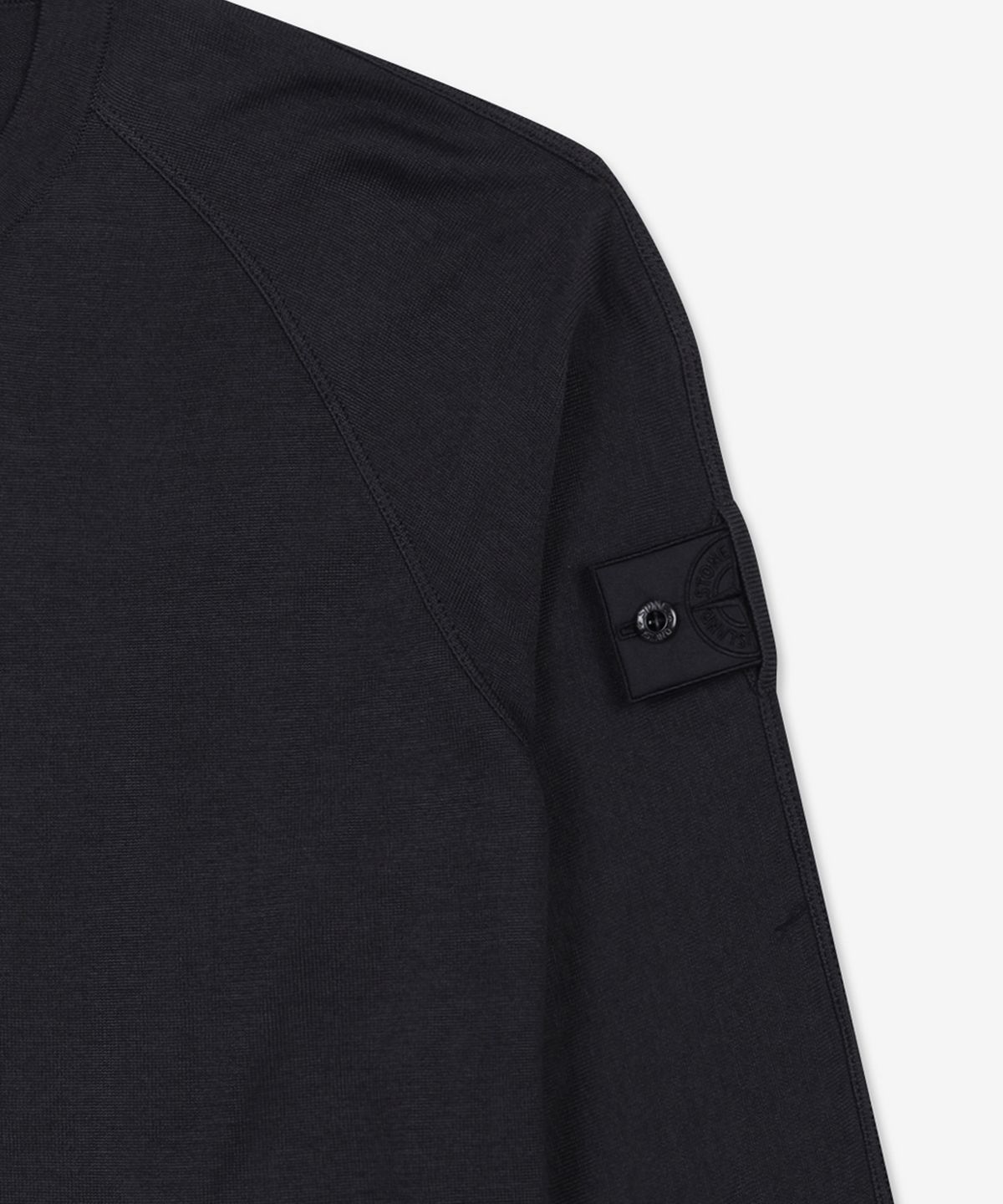 스톤아일랜드(STONE ISLAND) 남성 쉐도우 프로젝트 와펜 패치 라운드 니트 - 차콜 / 77195061SV0079