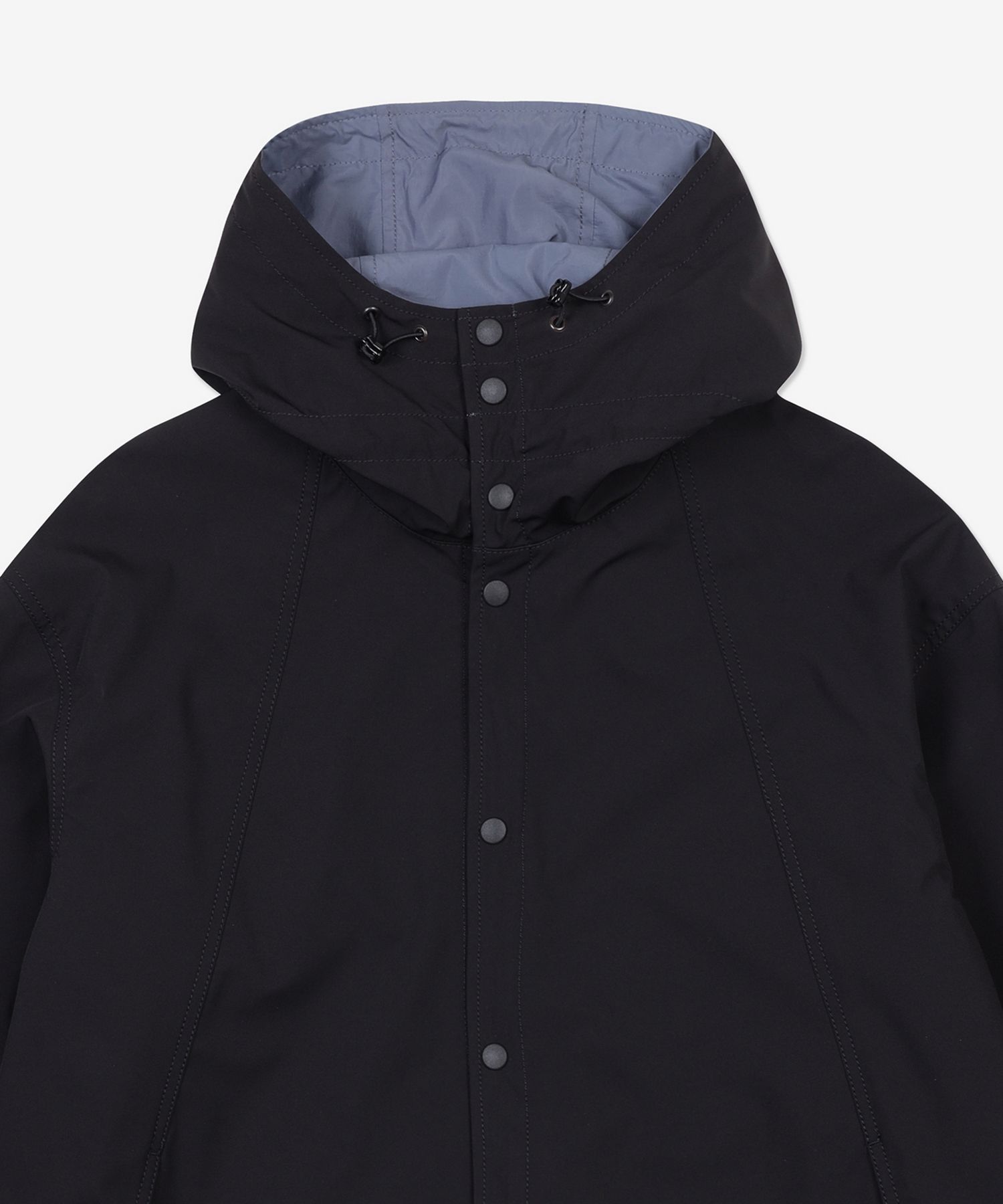OUR LEGACY ■ Paraspect Nylon Hooded Jacket OUR LEGACY - PARASPEC JACKET BLACK MUTED SCUBA – SOLAR MTP