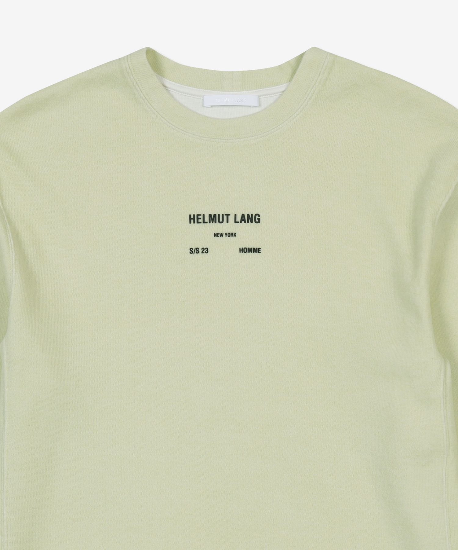 MUSINSA | HELMUT LANG Logo Long Sleeve T-shirt - Lucid Green