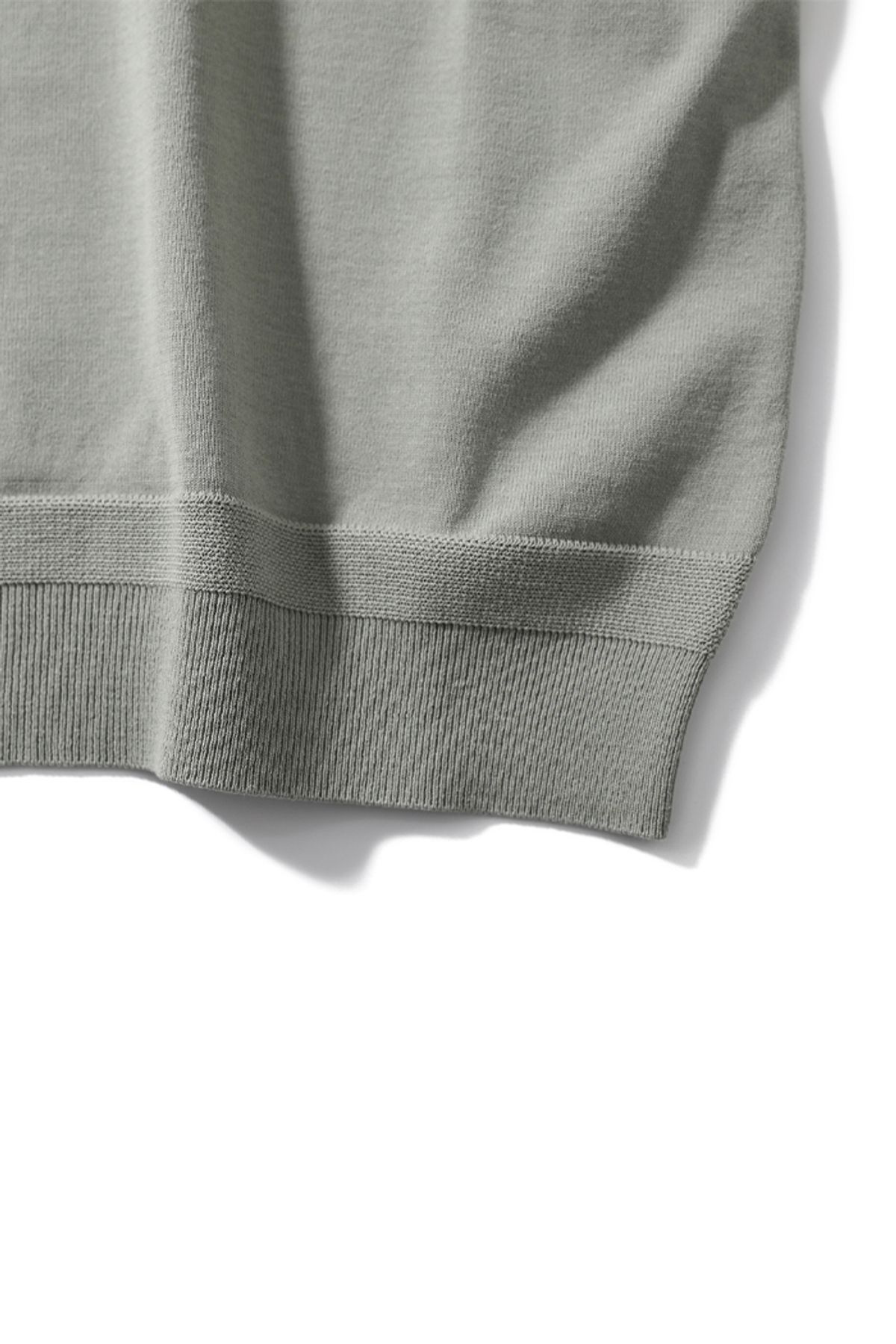 홀리선(HORLISUN) Dana Cotton Pullover Collar Knit Sage Green