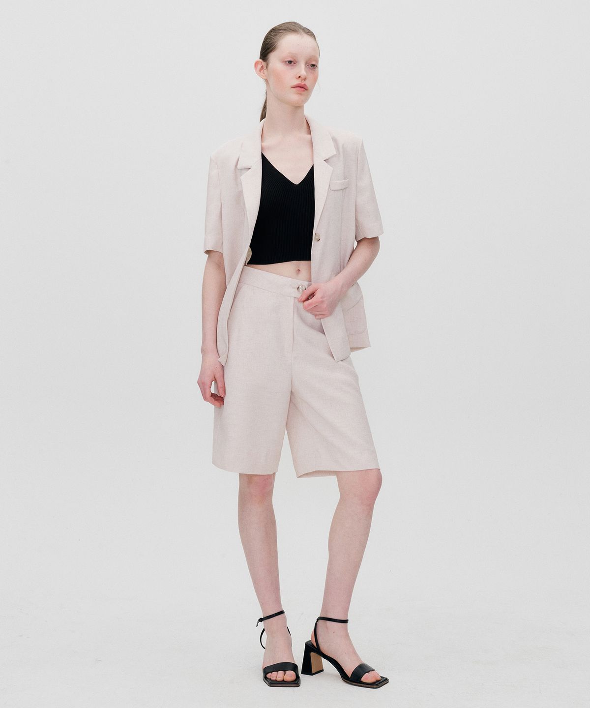 리이(RE RHEE) 2COLOR CO ORDS MIDI SHORTS