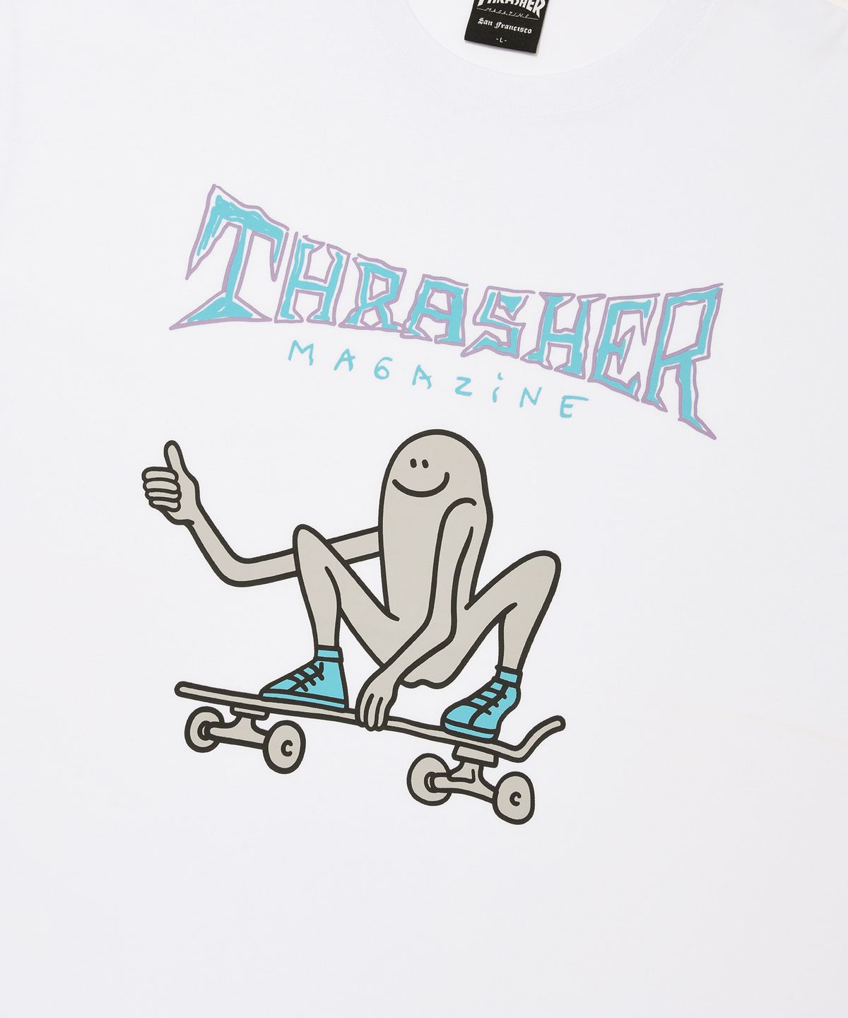 트레셔(THRASHER) 텀즈업 반팔 티셔츠 화이트