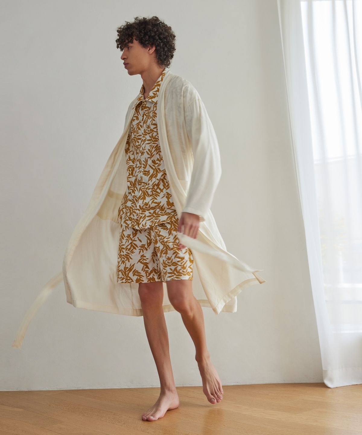 아템포(ATEMPO) CLASSIC LONG ROBE_ecru (men)