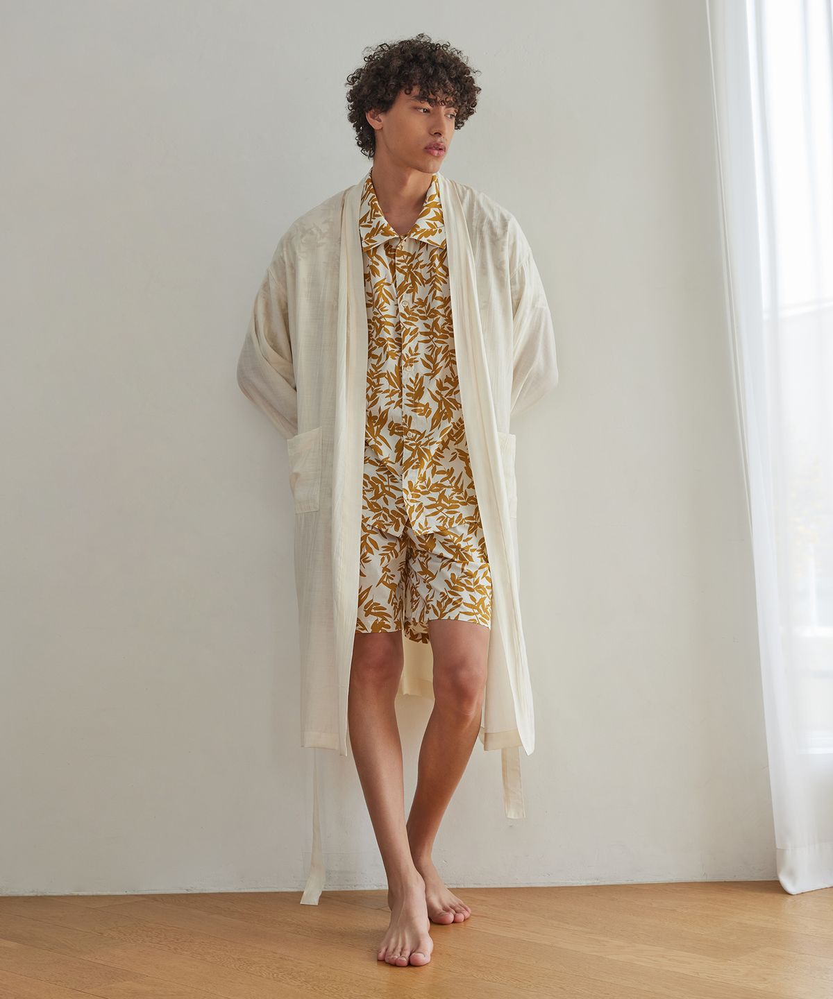 아템포(ATEMPO) CLASSIC LONG ROBE_ecru (men)