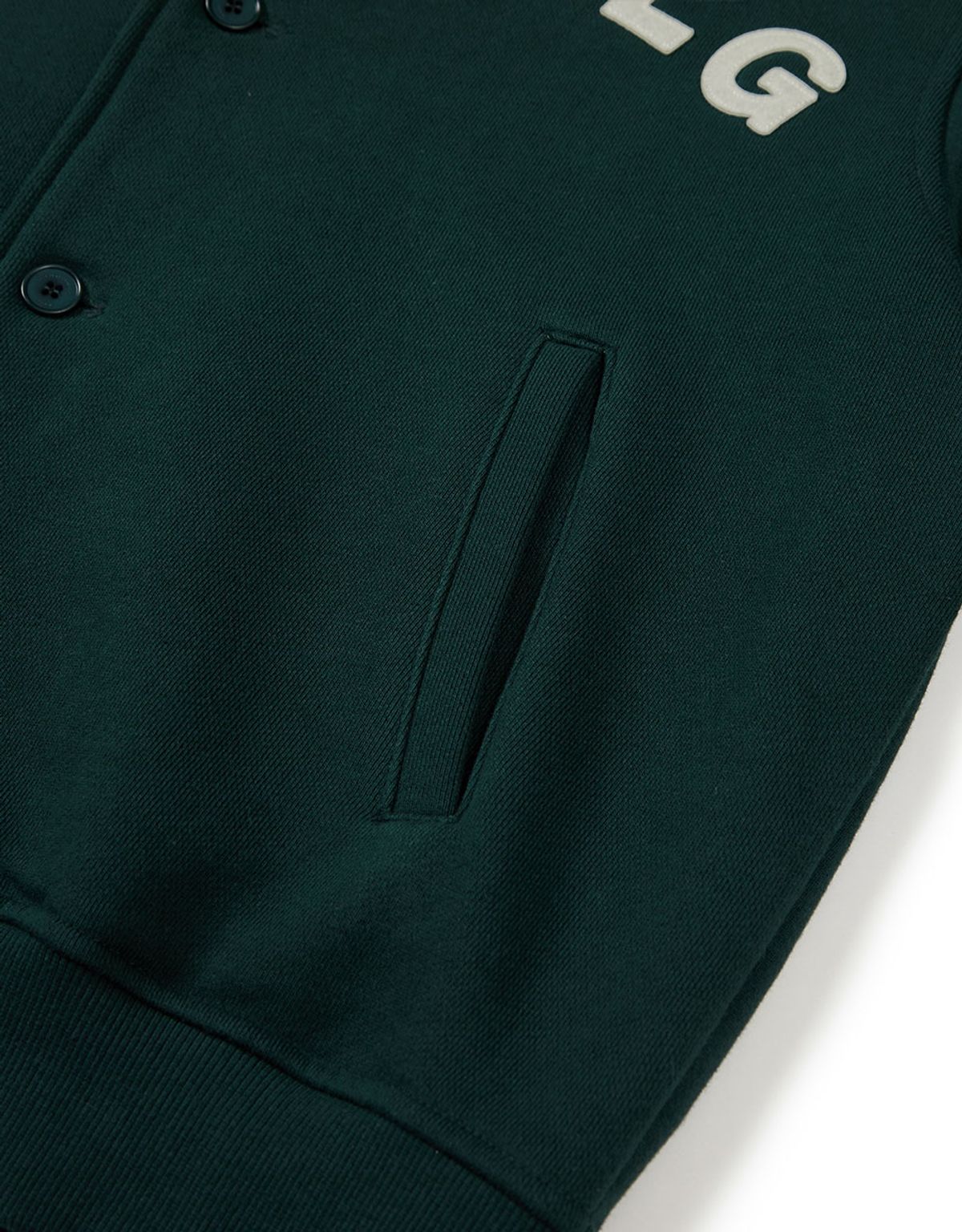 엠엠엘지(MMLG) [Mmlg] SHAWL COLLAR SWEAT JUMPER (DEEP GREEN)