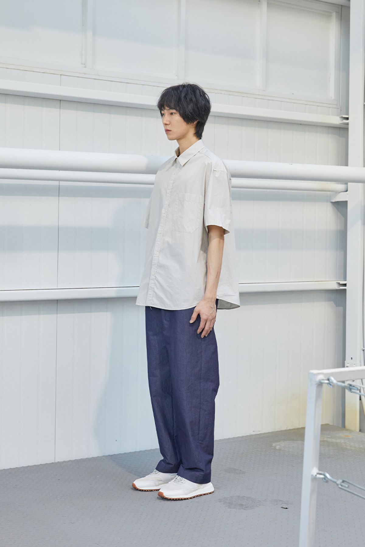 홀리선(HORLISUN) 23SS Poole Extra Typewriter Shirt Oatmeal