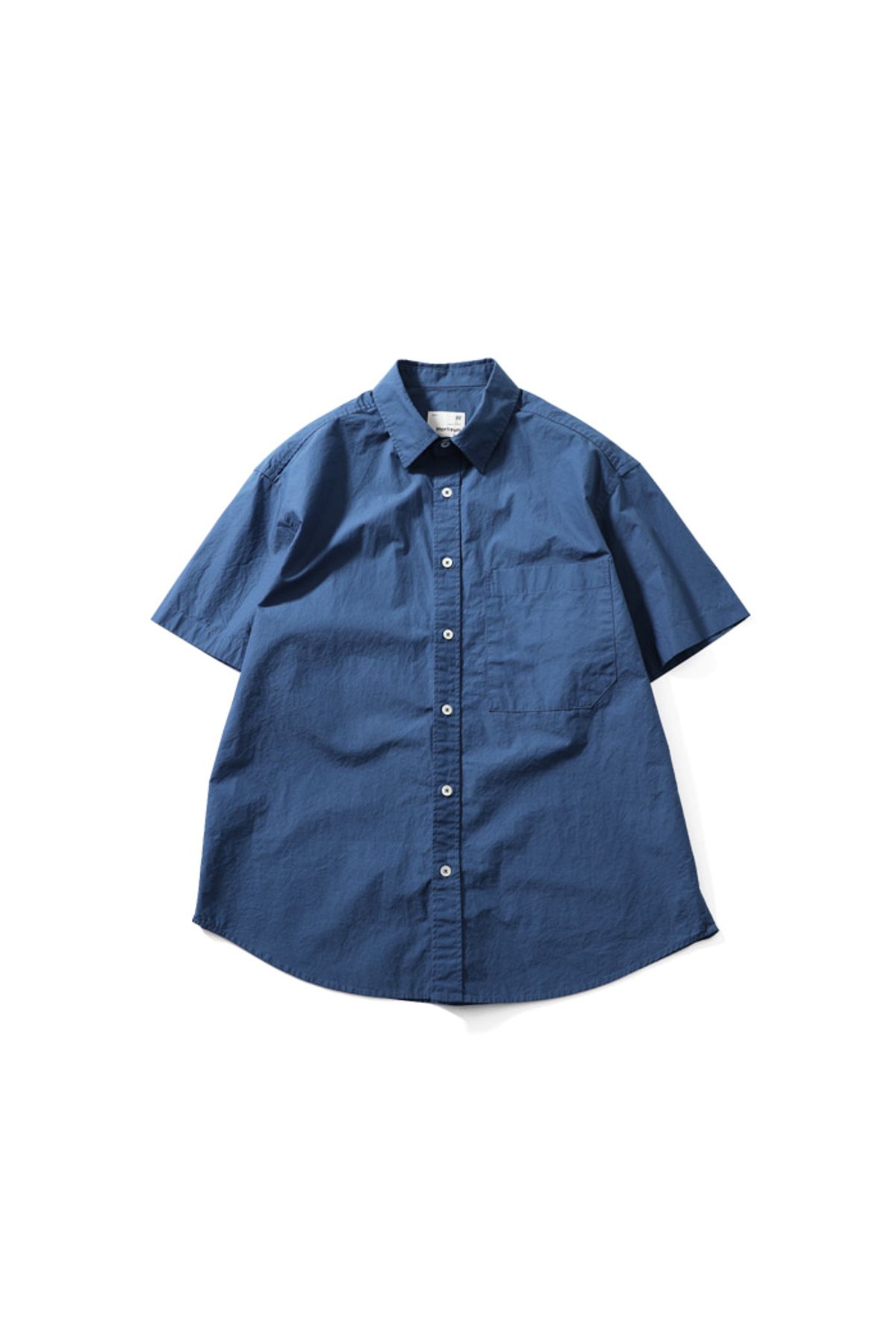 홀리선(HORLISUN) Poole Extra Typewriter Shirt Prussian Blue