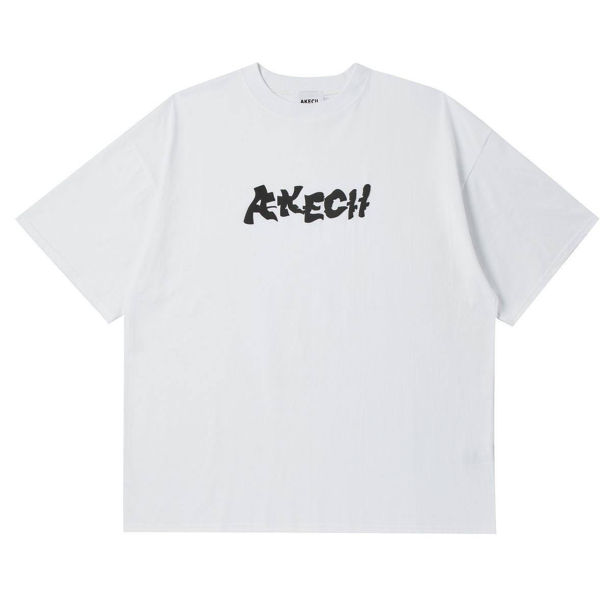 아케시(AKECII) 오버핏 엠보 반팔티 화이트