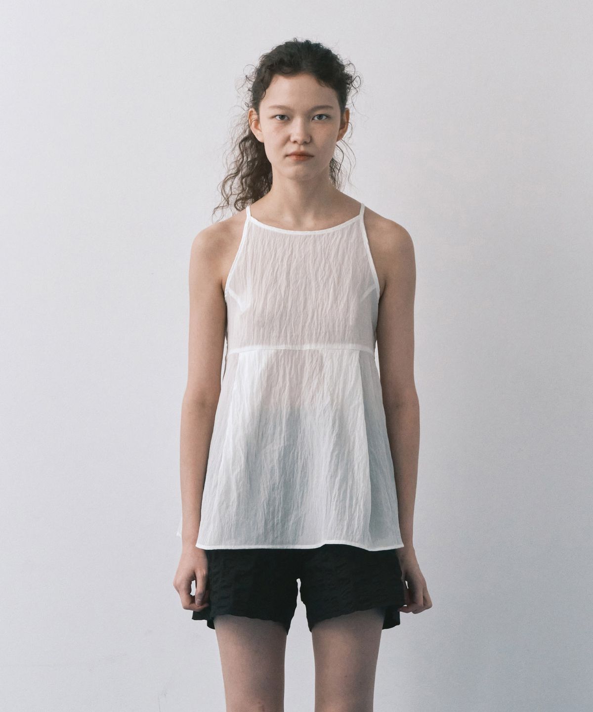 마이스(MAIS) BALLOON TUCK BLOUSE / WHITE