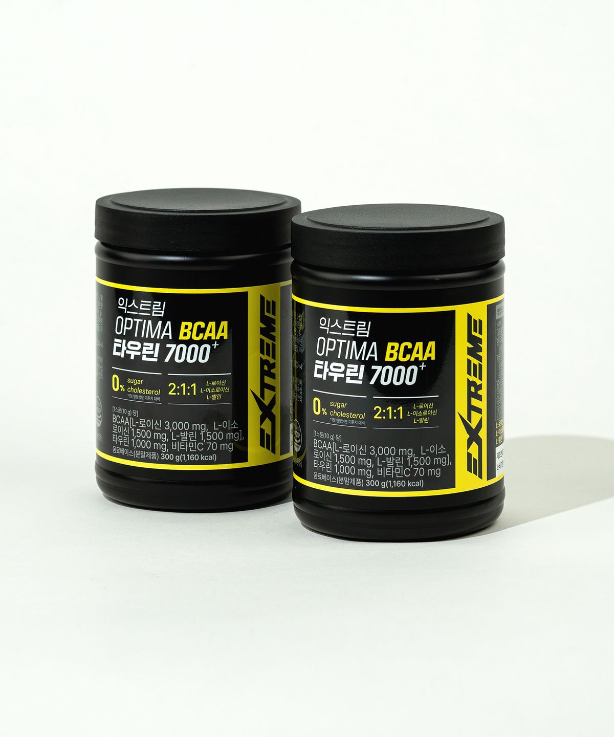 익스트림(EXTREME) OPTIMA BCAA 타우린 7000+  레몬맛 300g X 2통 (+ 쉐이커 증정)