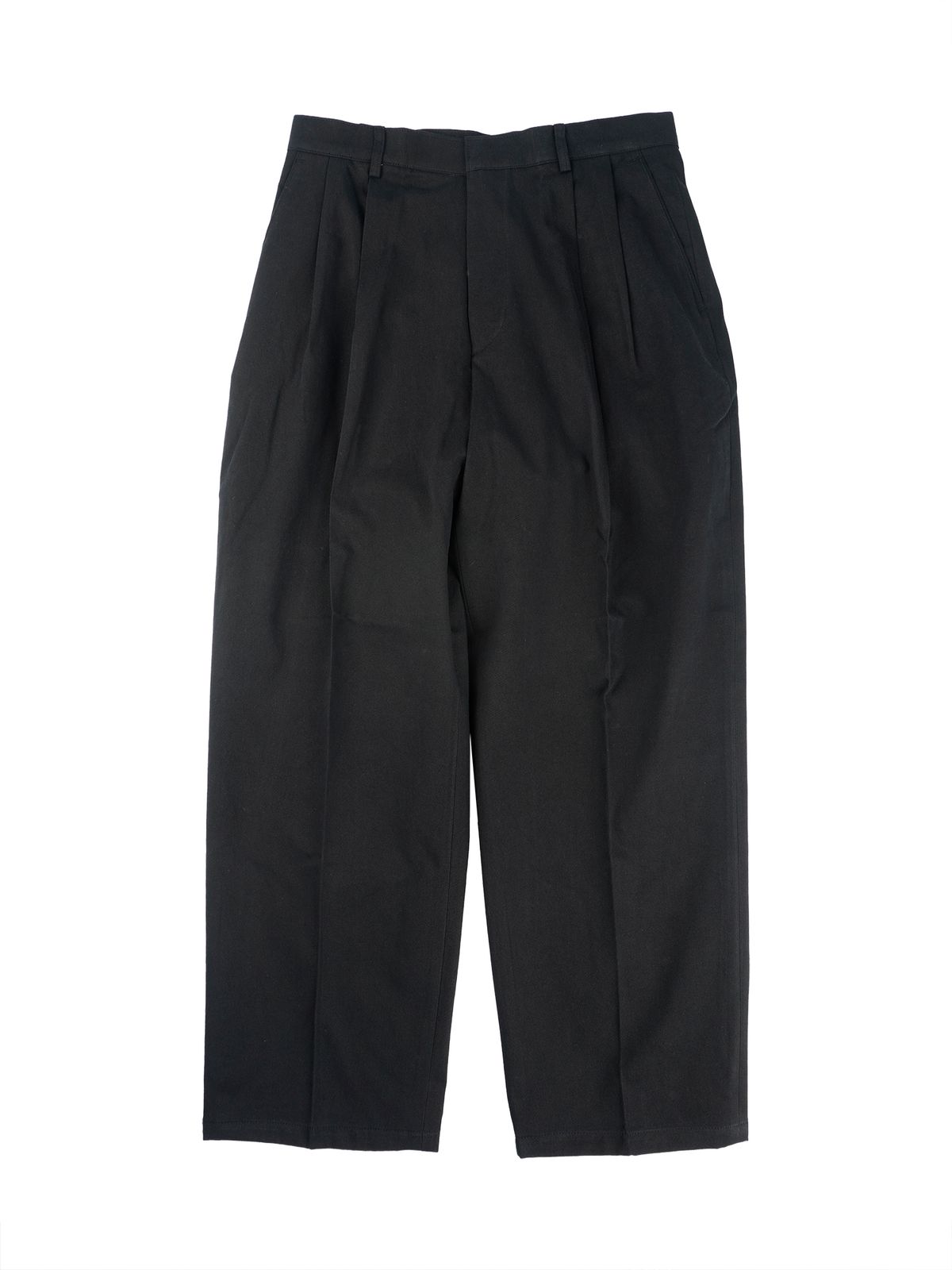 네네츠 어센틱(NENETS AUTHENTIC) CITY WIDE 2TUCK PANTS BLACK