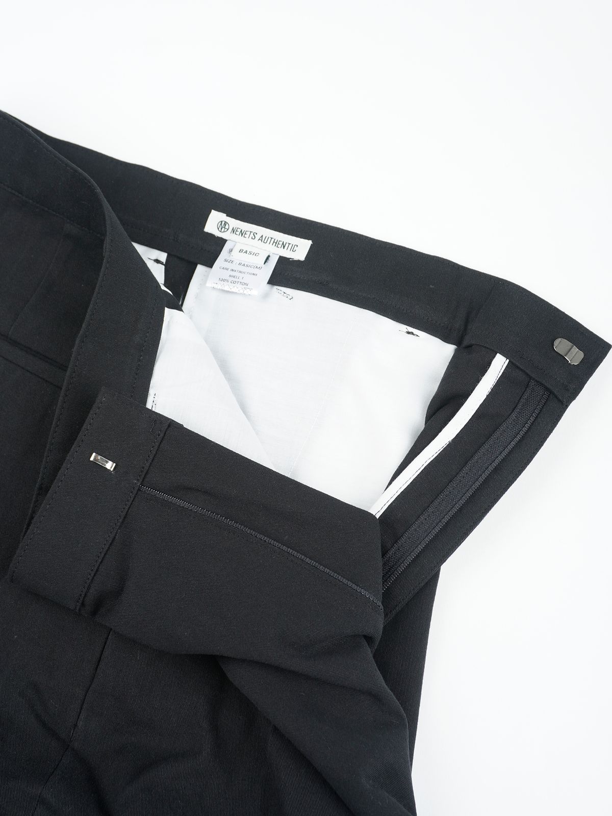 네네츠 어센틱(NENETS AUTHENTIC) CITY WIDE 2TUCK PANTS BLACK
