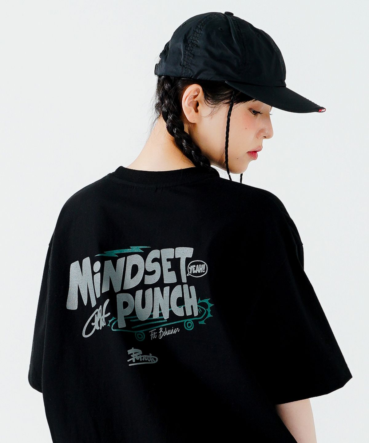 펀치라인(PUNCHLINE) 마인드셋 반팔 5종 블랙 ISST6214