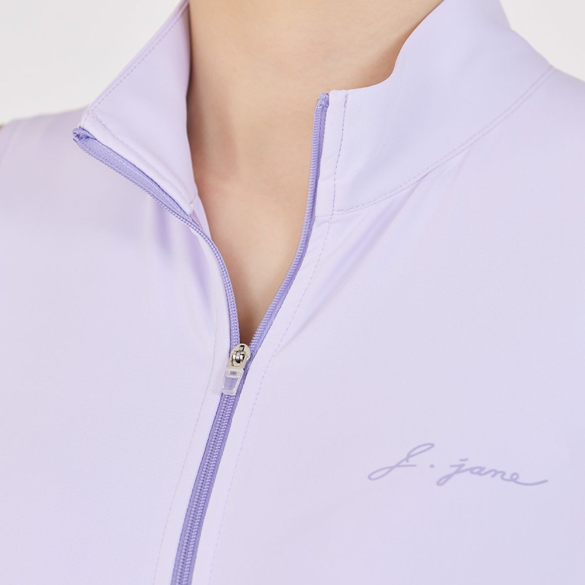 제이제인(J.JANE) 앞지퍼 더블 플레어 원피스 (Lavender)