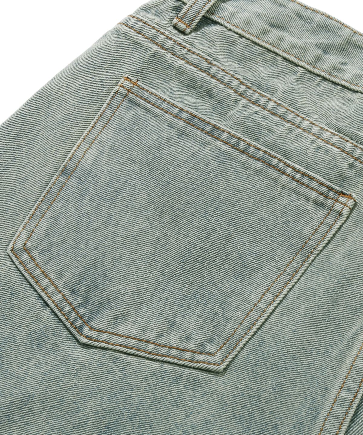트릴리온(TRILLION) 바이오스톤 워싱 스트레이트 데님 팬츠 (BEIGE BLUE)