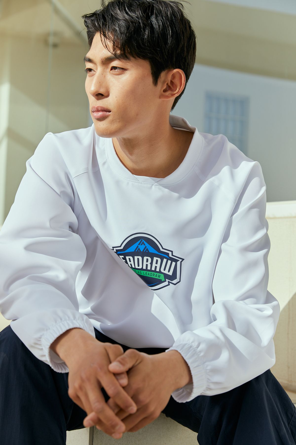리드로(LEADRAW) 에어스쿱 스웻셔츠 A_화이트