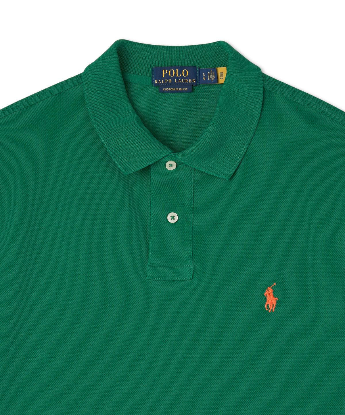 폴로 랄프 로렌(POLO RALPH LAUREN) 커스텀 슬림핏 메시 폴로 셔츠 - 그린