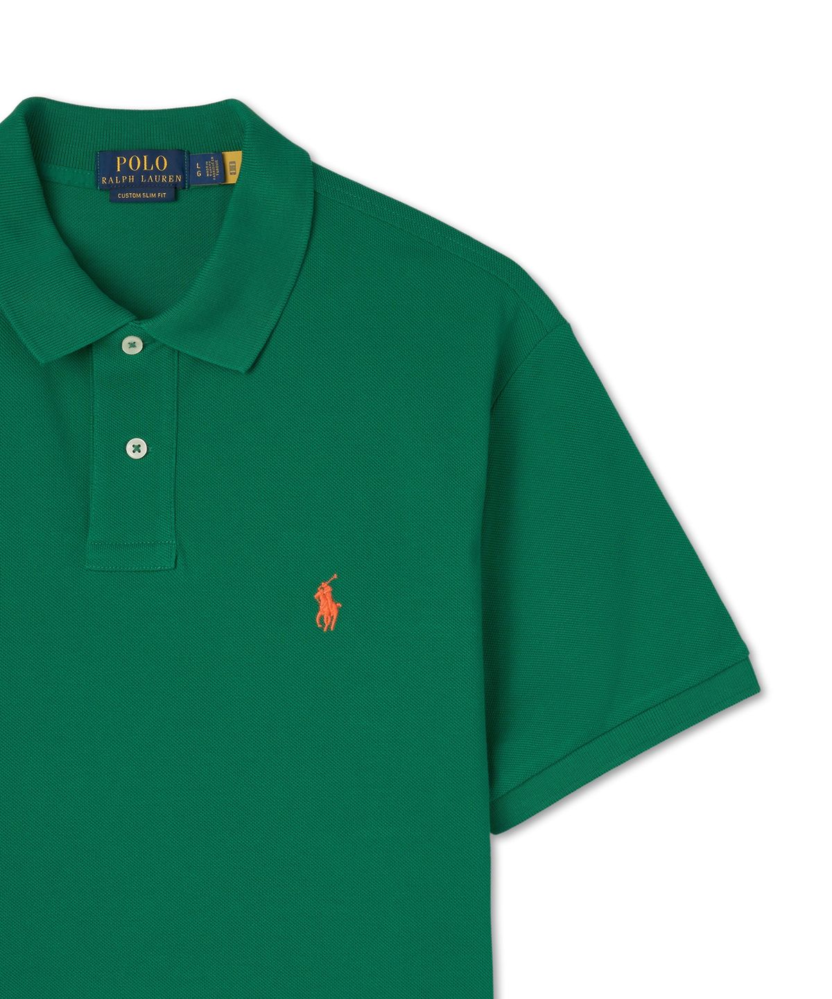 폴로 랄프 로렌(POLO RALPH LAUREN) 커스텀 슬림핏 메시 폴로 셔츠 - 그린