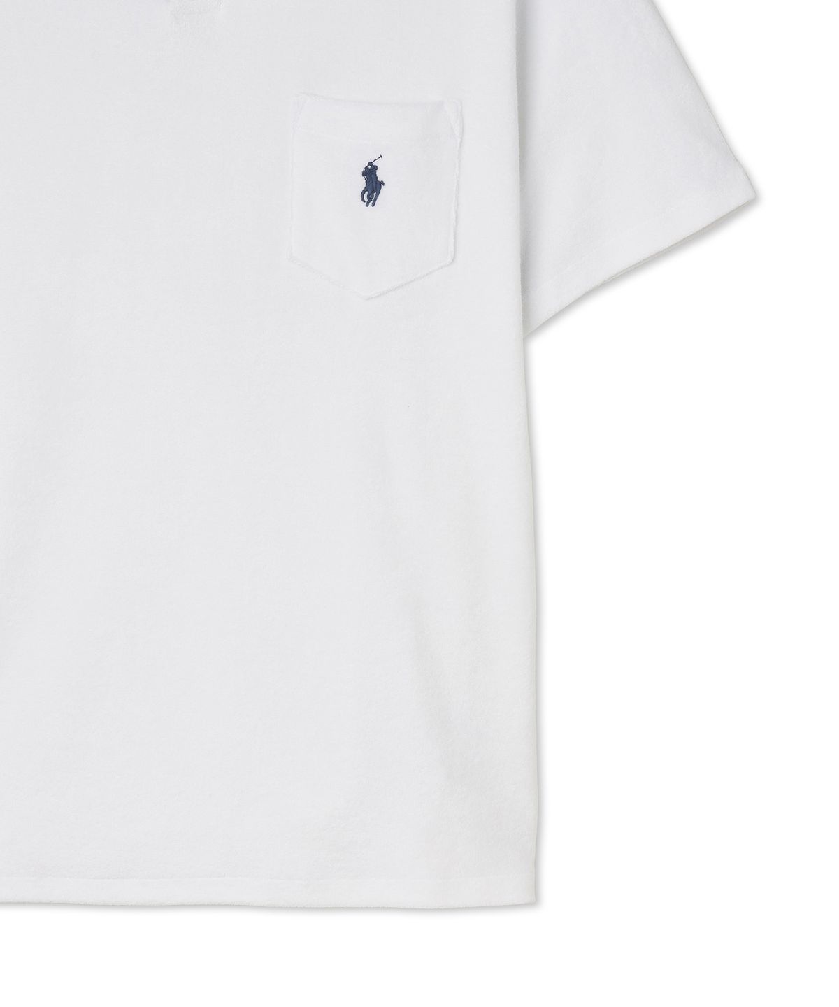 폴로 랄프 로렌(POLO RALPH LAUREN) 커스텀 슬림핏 테리 폴로 셔츠 - 화이트