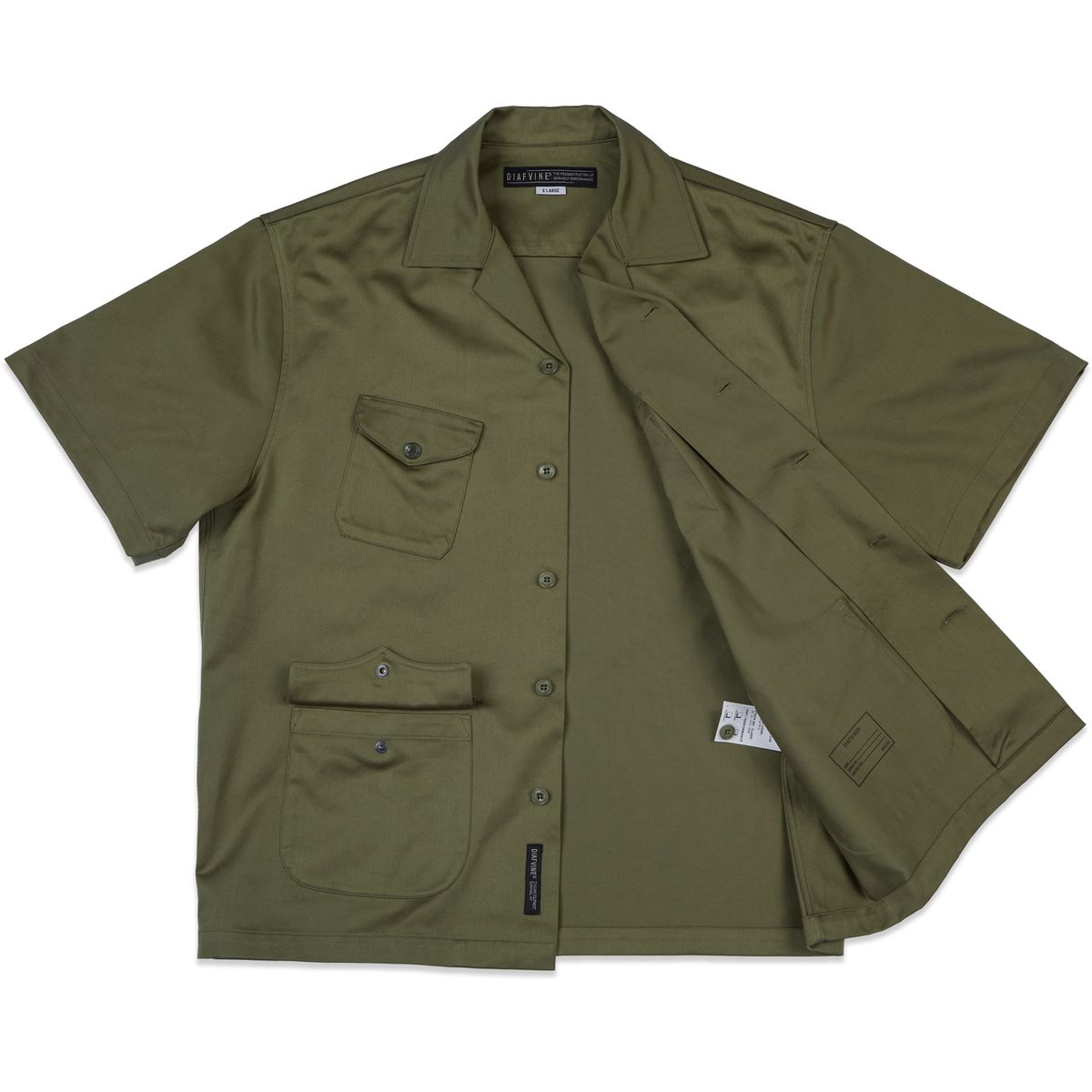 디아프바인(DIAFVINE) DV.LOT 685 Multi Pocket Shirt -Military Olive Drab-