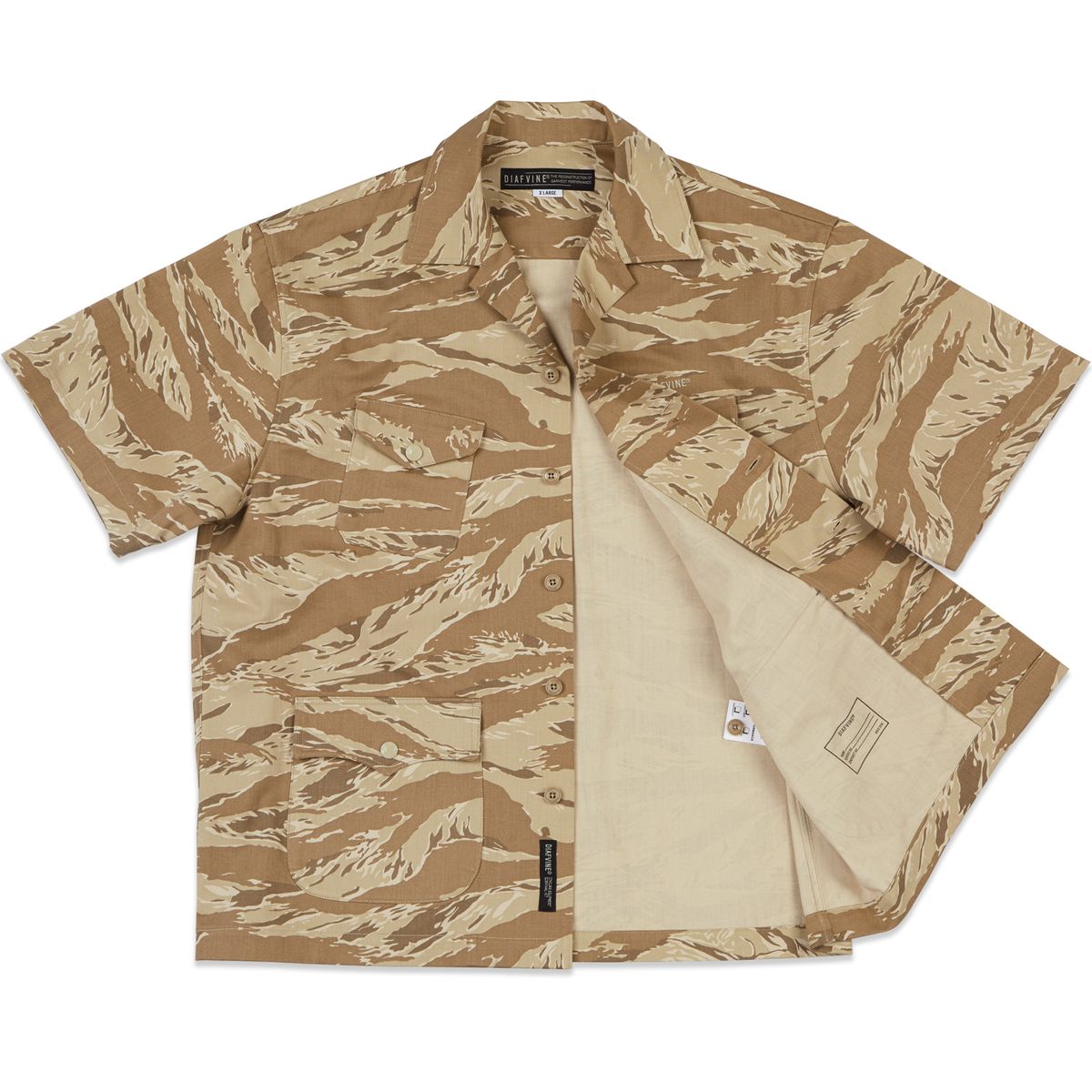 디아프바인(DIAFVINE) DV.LOT 685 Multi Pocket Shirt -Tiger Stripe Desert Camo-