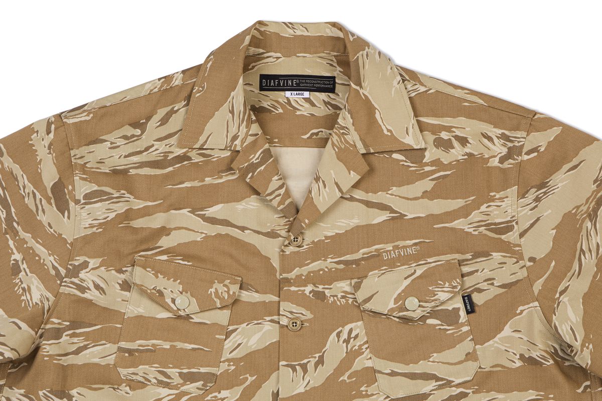 디아프바인(DIAFVINE) DV.LOT 685 Multi Pocket Shirt -Tiger Stripe Desert Camo-