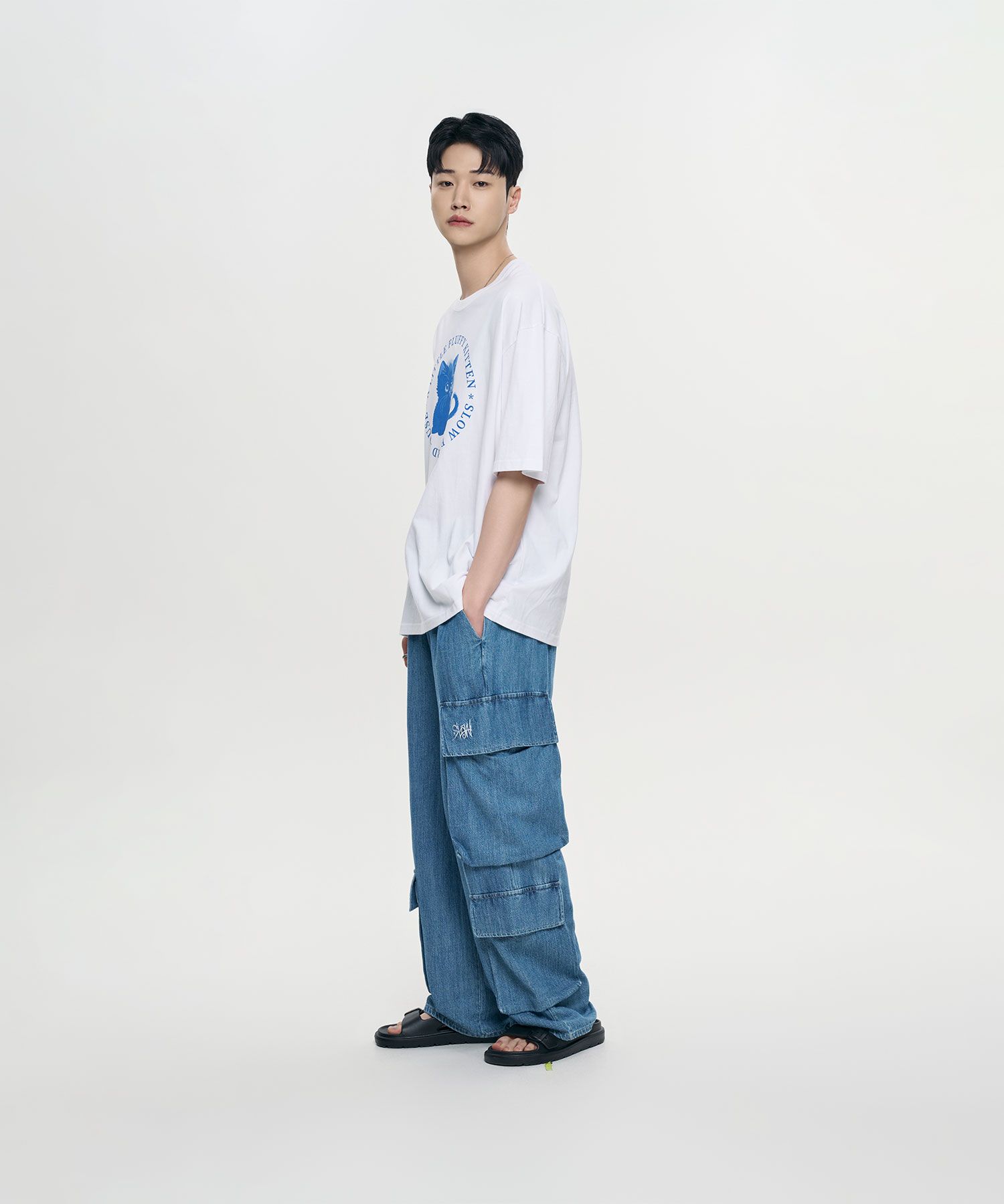 MUSINSA | SLOW RECORD HOUSE [Summer Fabric] Big Pocket Cargo