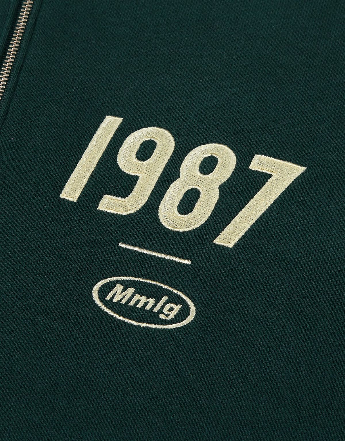 엠엠엘지(MMLG) [Mmlg] 19MG HALF-ZIP SWEAT (DEEP GREEN)