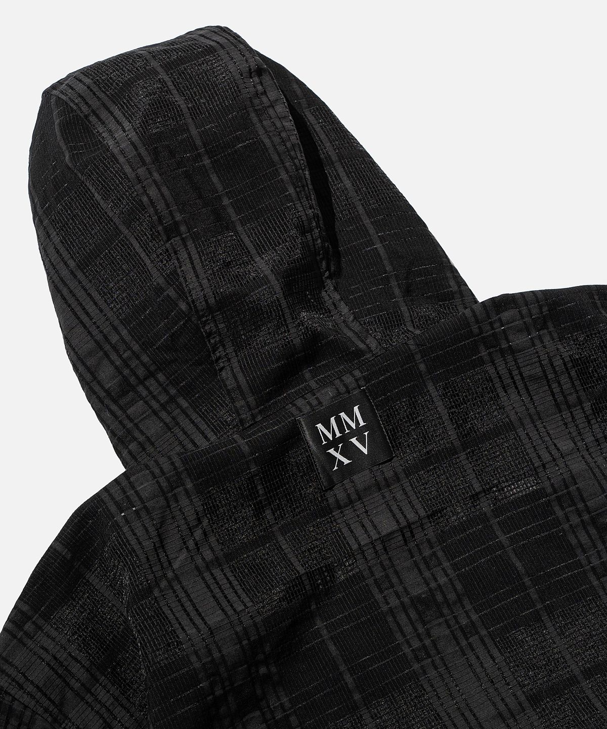 바스틱(VASTIC) 체크 메쉬 후디 집업_블랙
