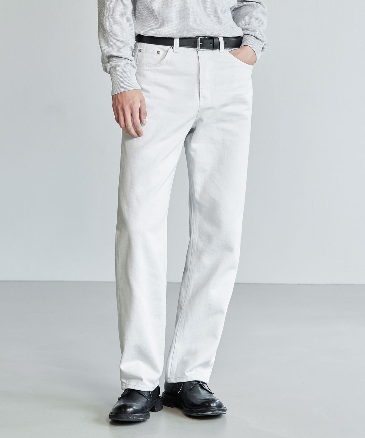 브랜디드(BRANDED) 1785 LIGHT GRAY JEANS [WIDE STRAIGHT]