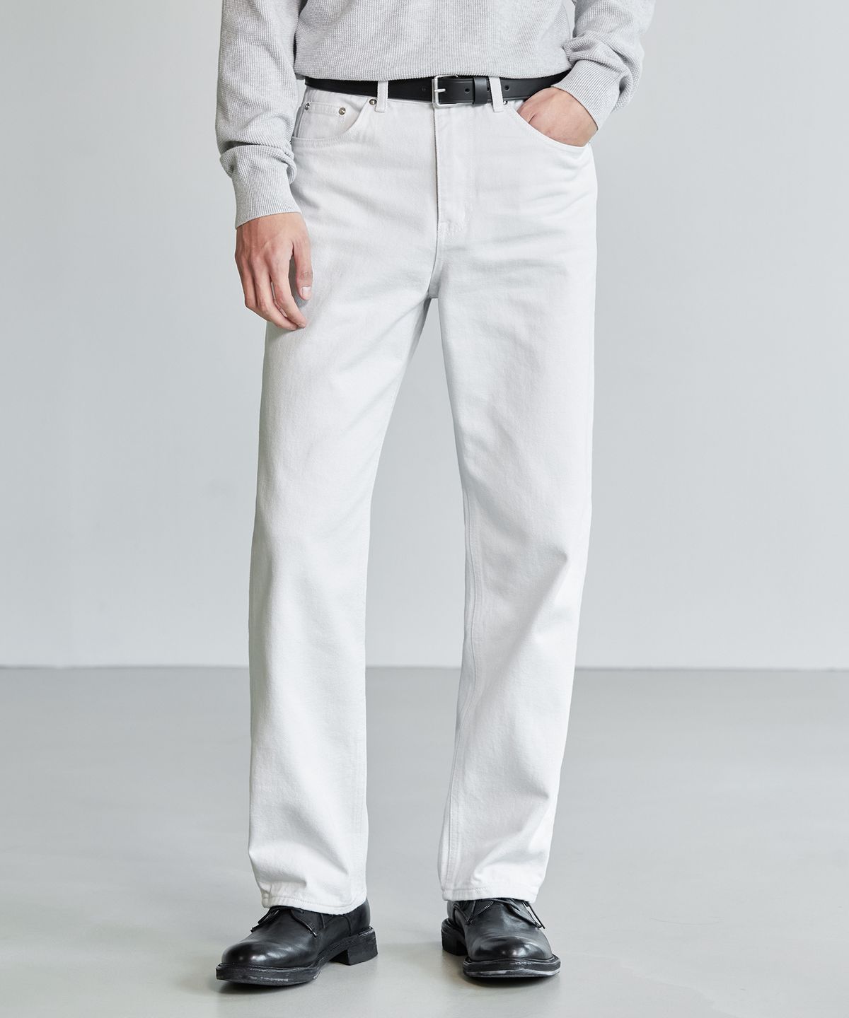 브랜디드(BRANDED) 1785 LIGHT GRAY JEANS [WIDE STRAIGHT]