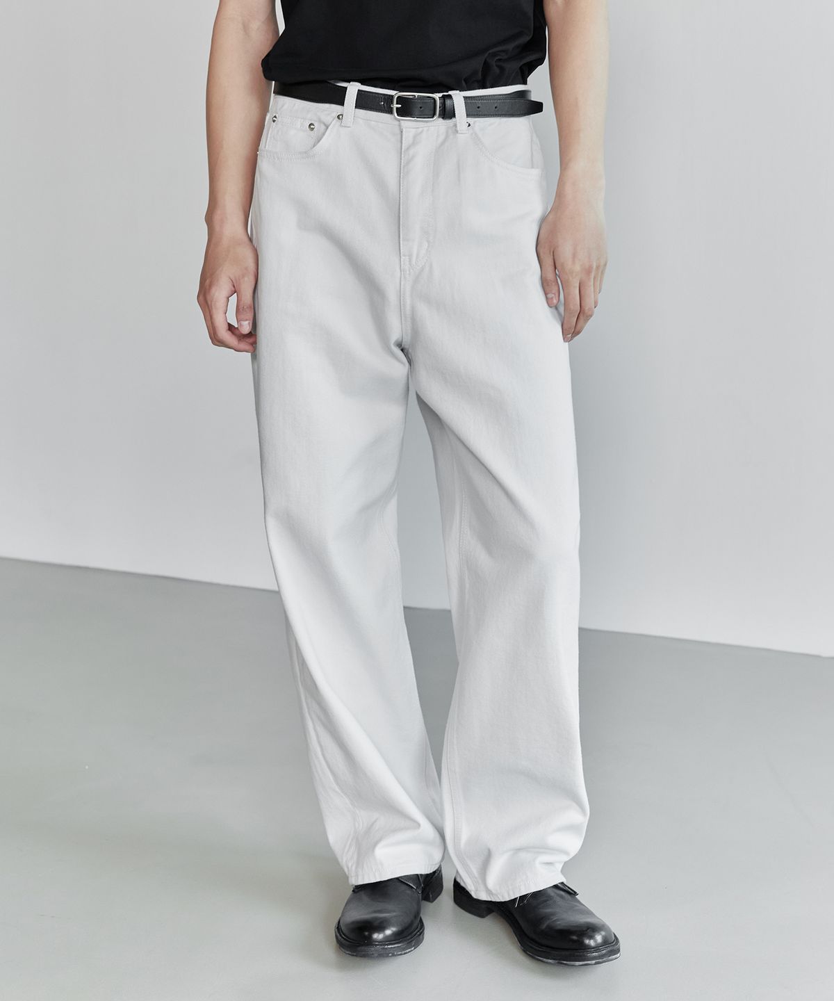 브랜디드(BRANDED) 1855 LIGHT GRAY JEANS [EXTRA WIDE STRAIGHT]
