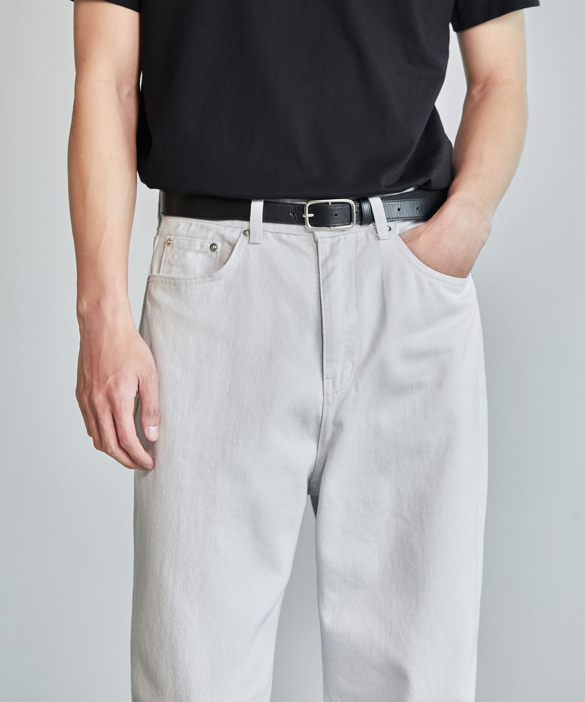 브랜디드(BRANDED) 1855 LIGHT GRAY JEANS [EXTRA WIDE STRAIGHT]