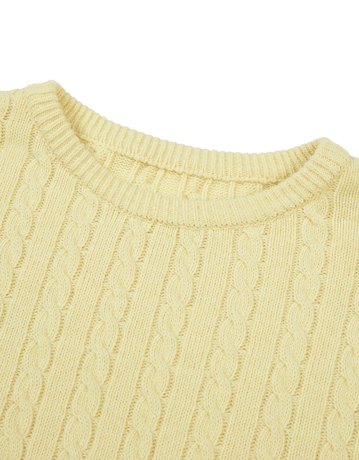 엠엠엘지(MMLG) [Mmlg] CABLE KNIT (LIGHT YELLOW)