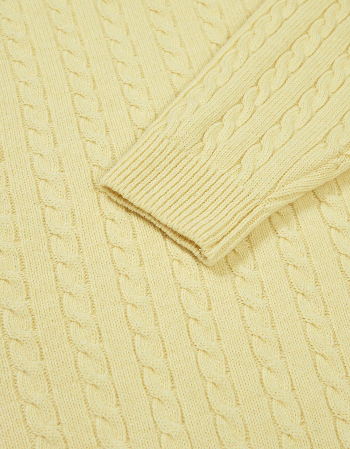 엠엠엘지(MMLG) [Mmlg] CABLE KNIT (LIGHT YELLOW)
