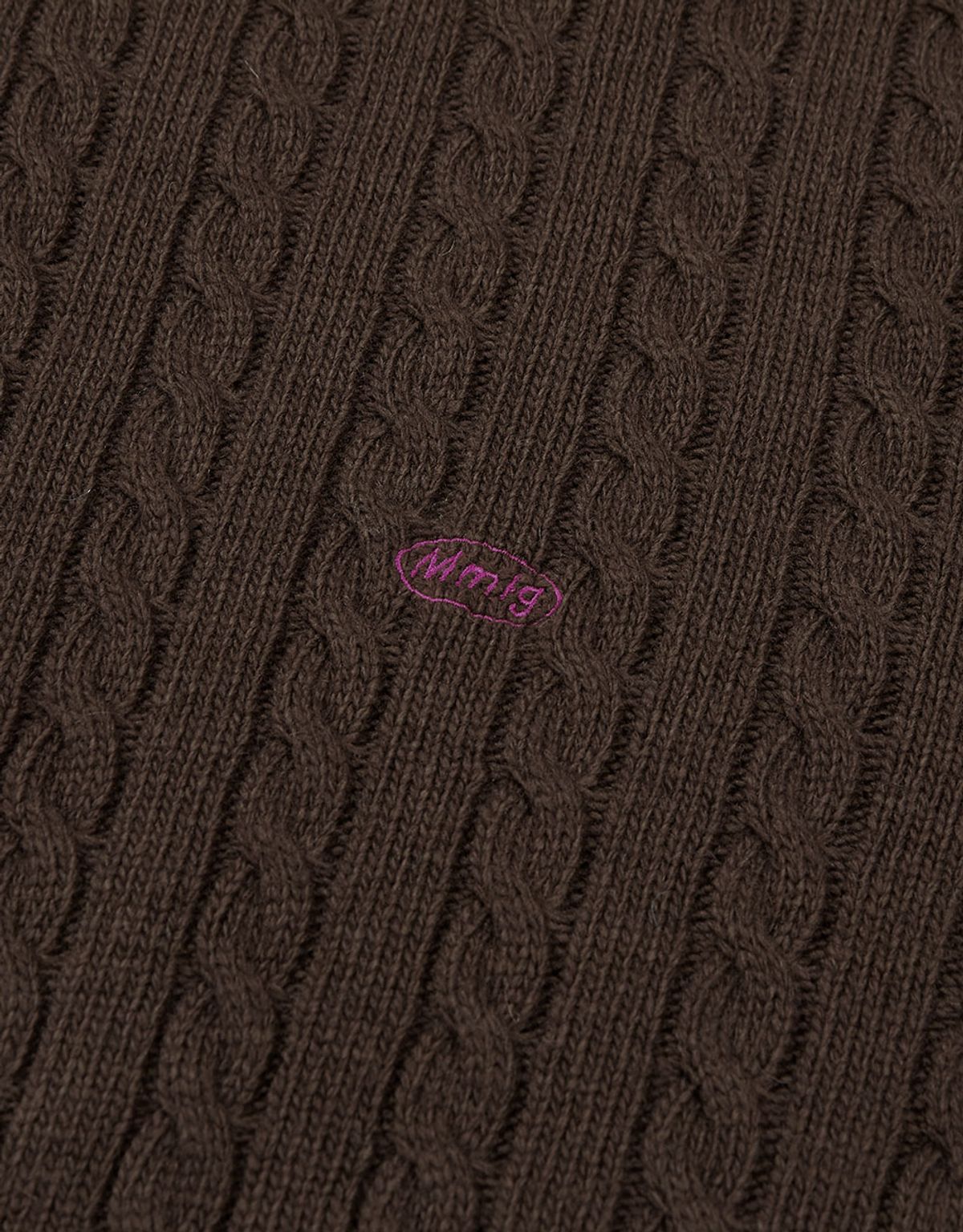 엠엠엘지(MMLG) [Mmlg] CABLE KNIT (BROWN)
