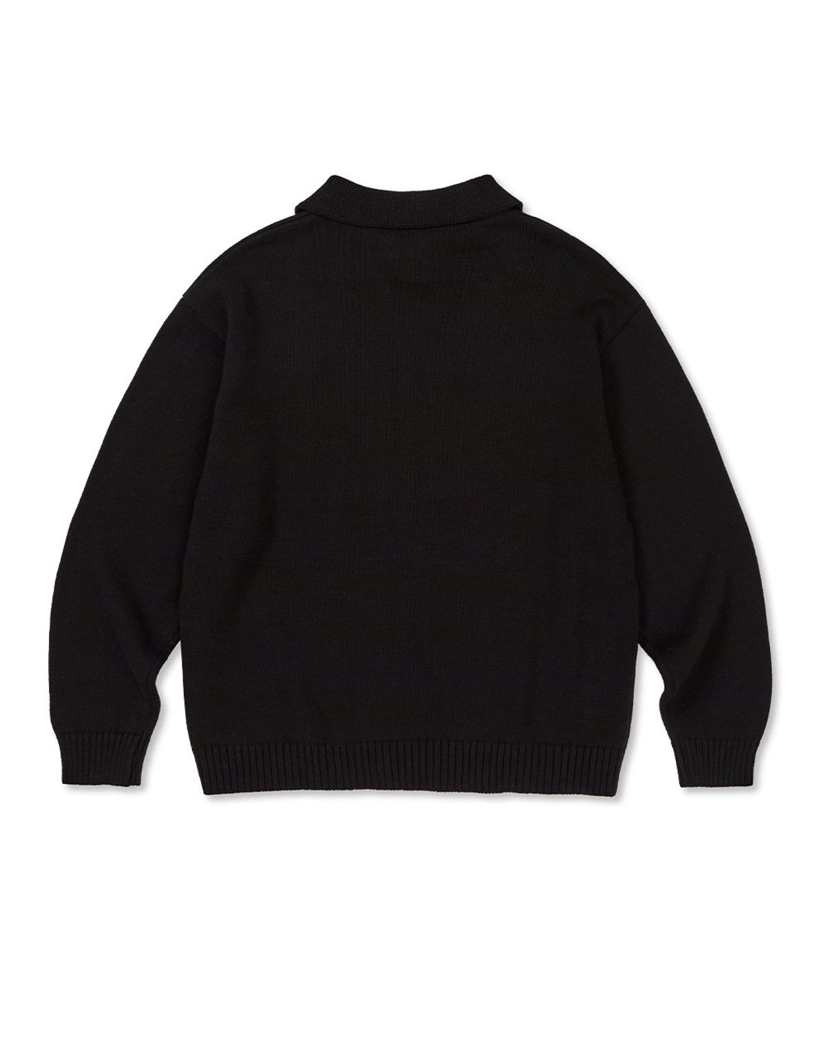 엠엠엘지(MMLG) [Mmlg] NEW MELGE COLLAR KNIT (EVERY BLACK)