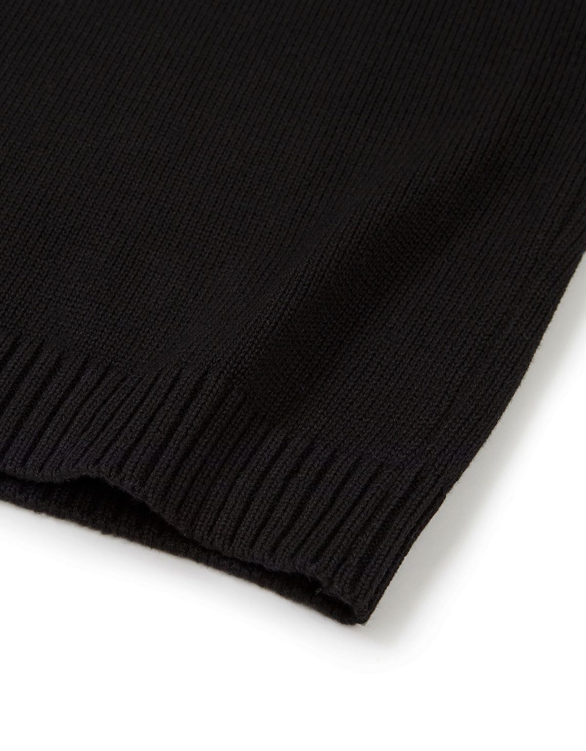 엠엠엘지(MMLG) [Mmlg] NEW MELGE COLLAR KNIT (EVERY BLACK)