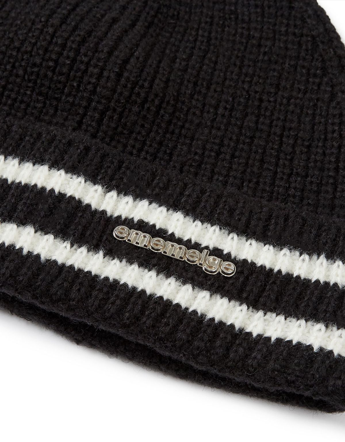 엠엠엘지(MMLG) [Mmlg] STRIPE KNITCAP (BLACK)
