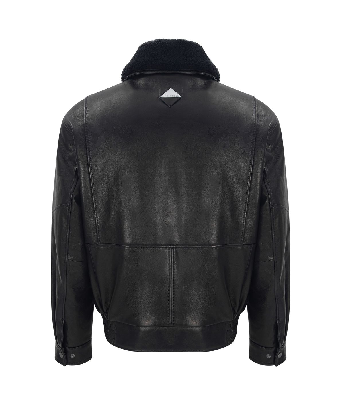 언지미크(UNGIMMICK) NAPPA LEATHER BOMBER JACKET (BLACK / LAMBSKIN)