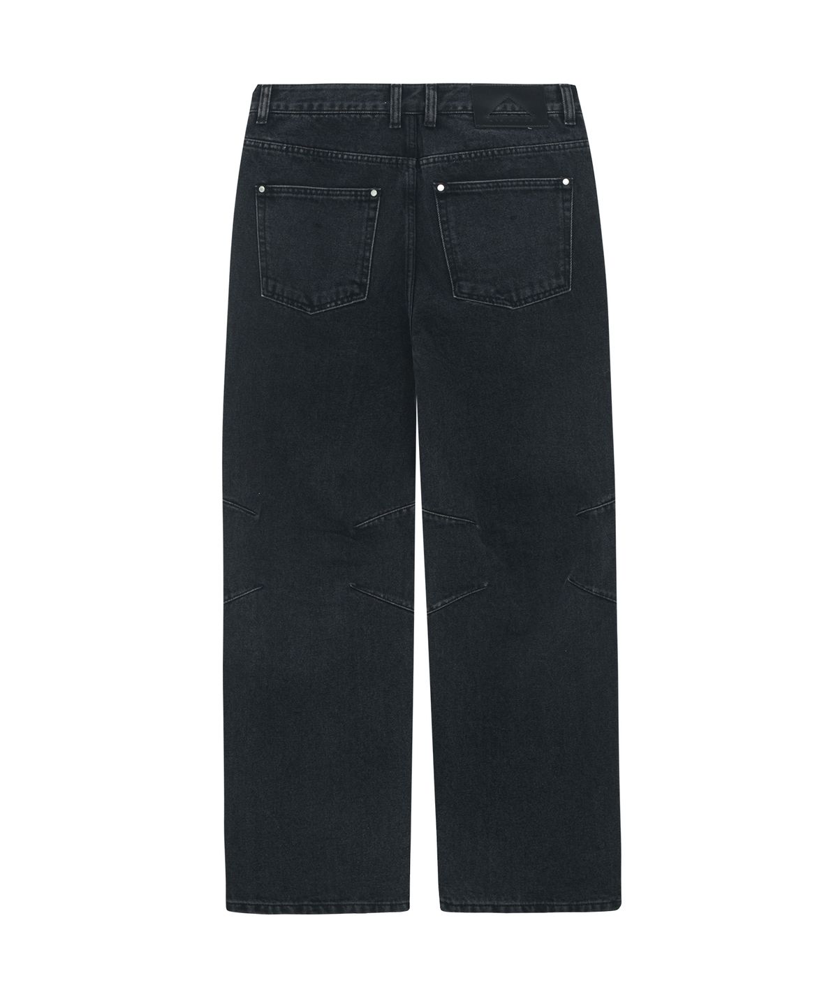 언지미크(UNGIMMICK) FLOWER WORK DENIM PANTS (BLACK)