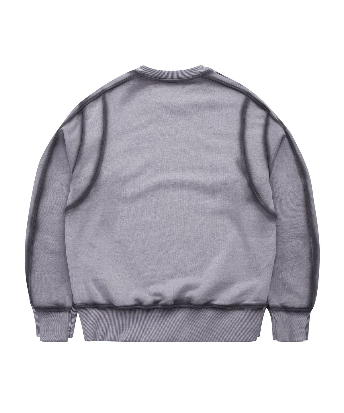 언지미크(UNGIMMICK) OIL BRUSHED SWEATSHIRT (PURPLE)