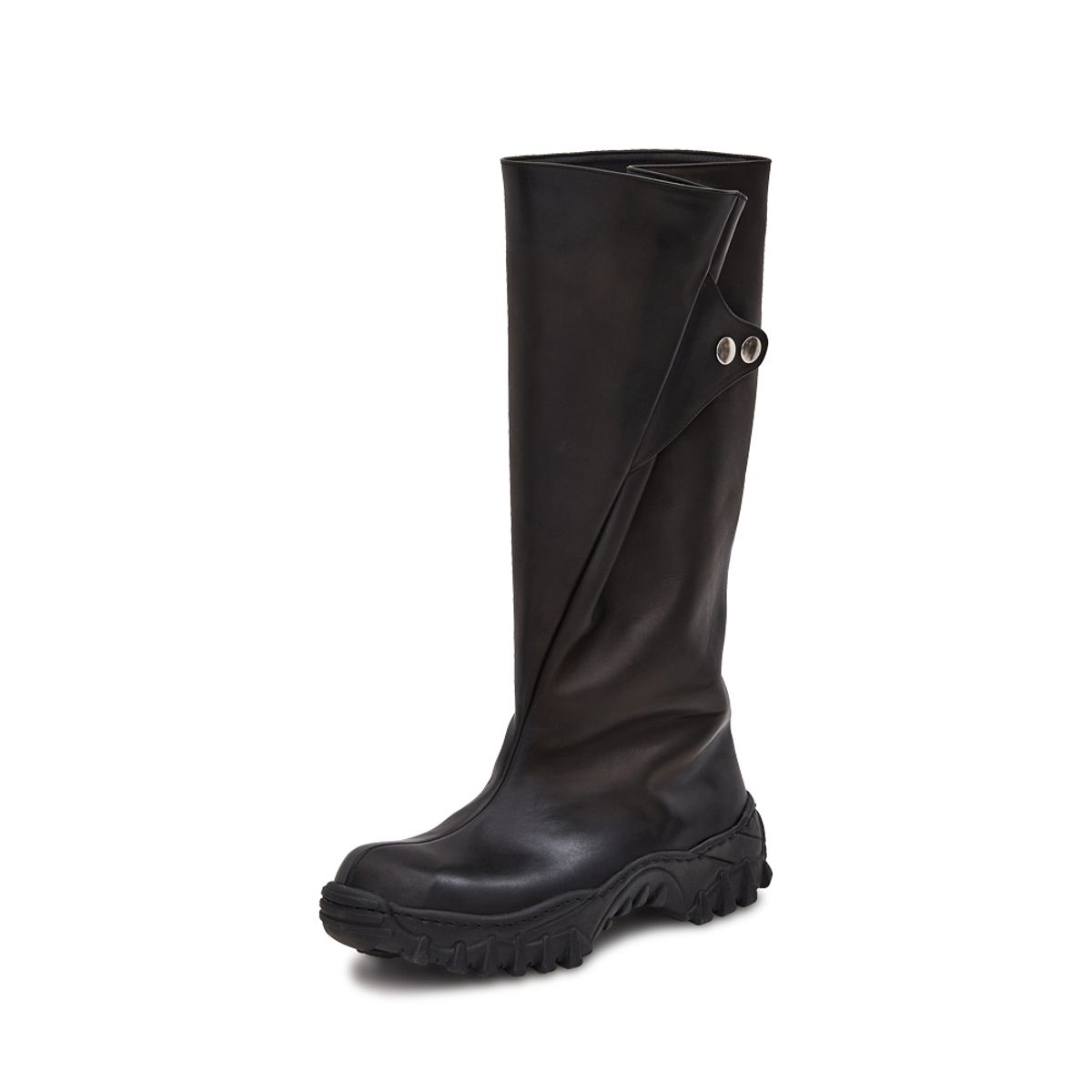 네거티브쓰리(NEGATIVETHREE) Folded long boots BLACK