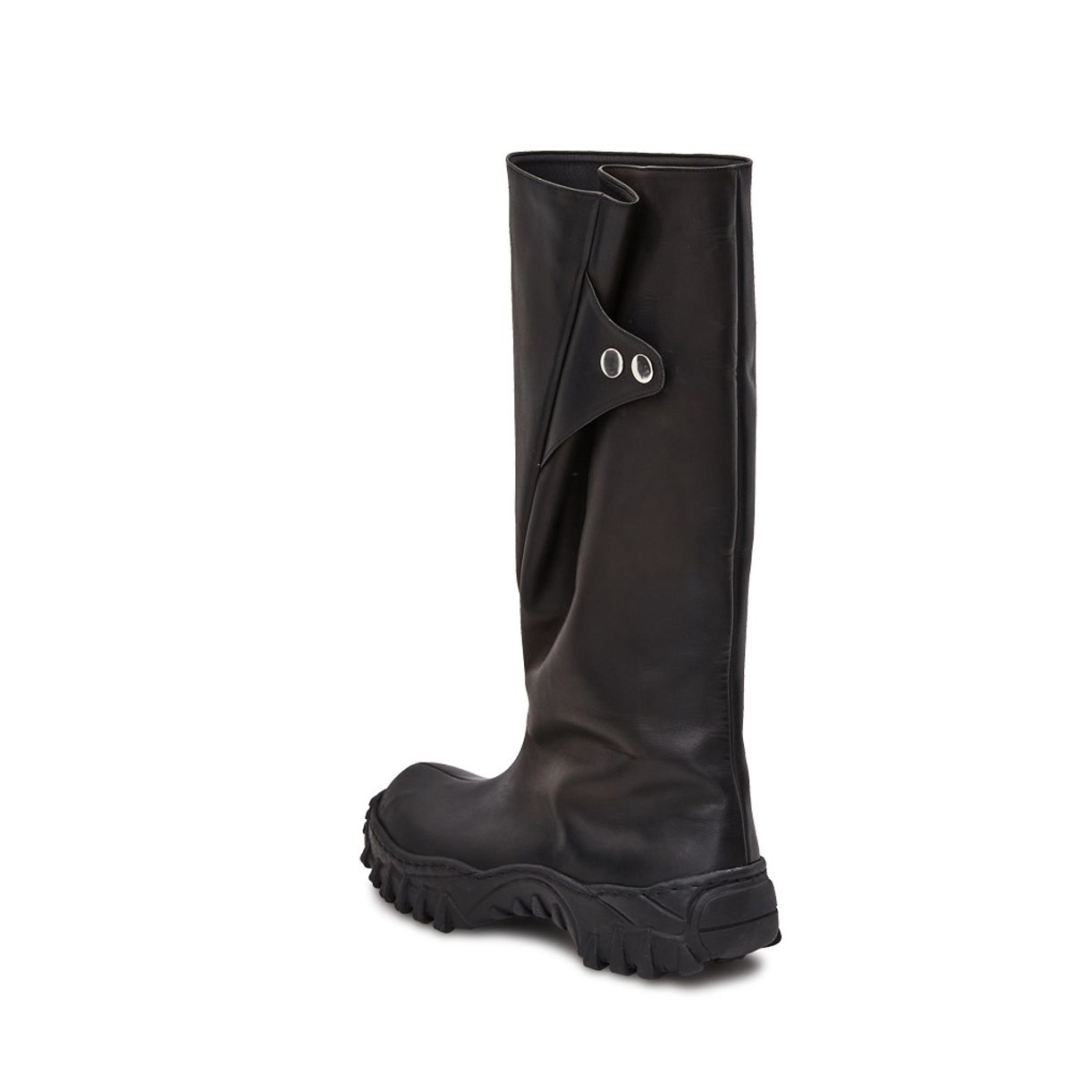 네거티브쓰리(NEGATIVETHREE) Folded long boots BLACK