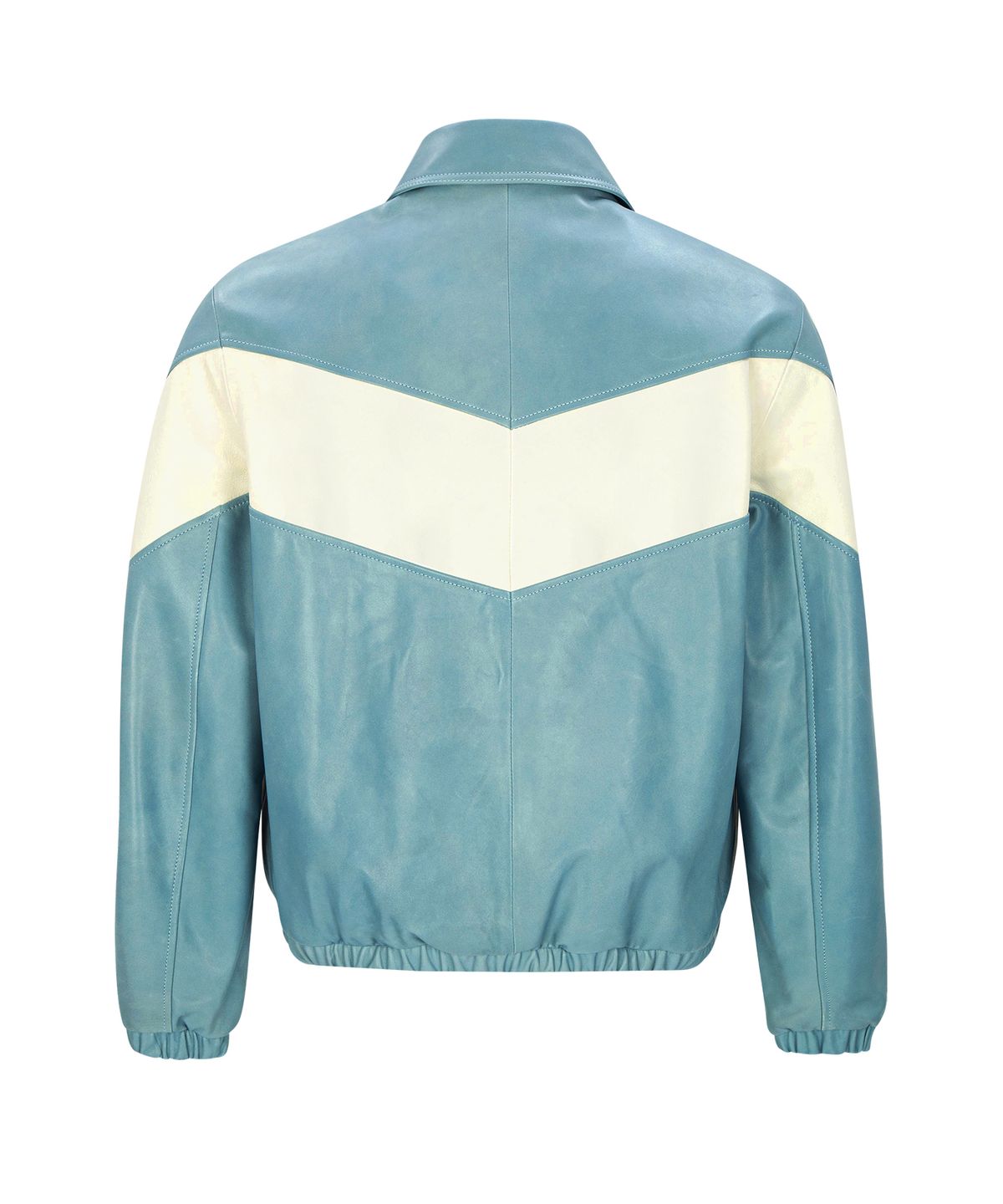 언지미크(UNGIMMICK) LEATHER BOMBER JACKET (SKY BLUE / LAMBSKIN)