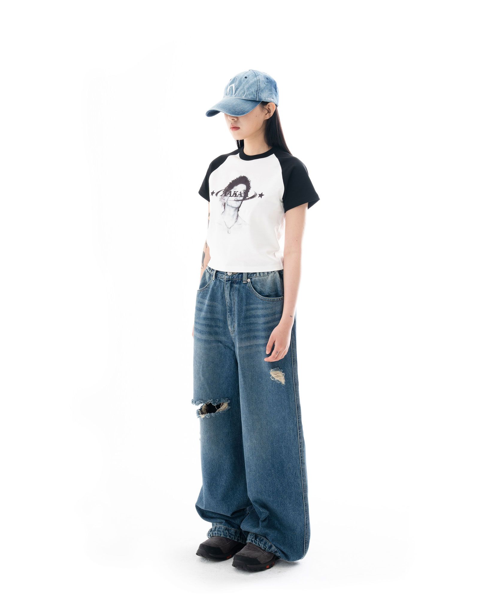 未使用品　タグ付き　mukasa ムカサ　mesh × denim pants 未使用品 タグ付き mukasa ムカサ mesh × denim pants